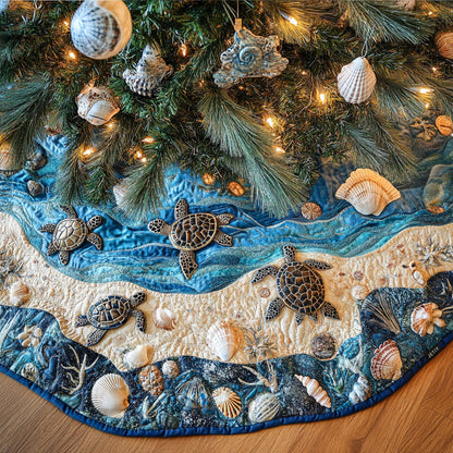 Ocean Voyager Quilted Christmas Tree Skirt NCU0PT2488