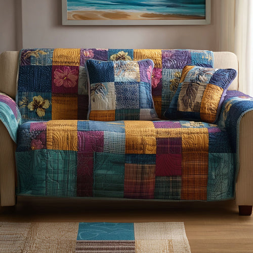 Ocean Balance Quilted Sofa Cover NCU0NT12098
