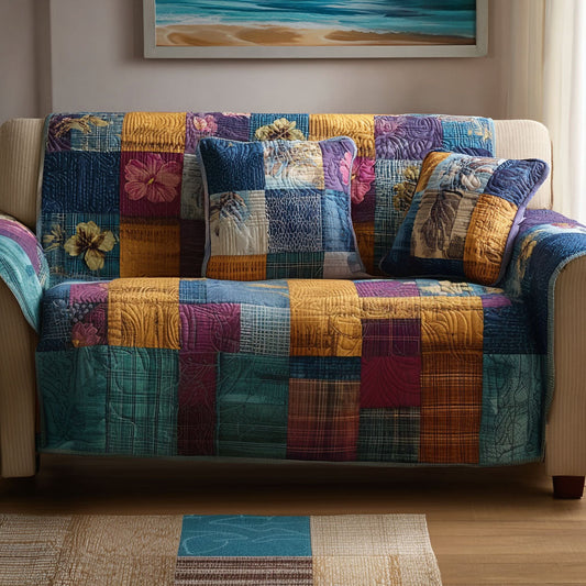 Ocean Balance Quilted Sofa Cover NCU0NT12098