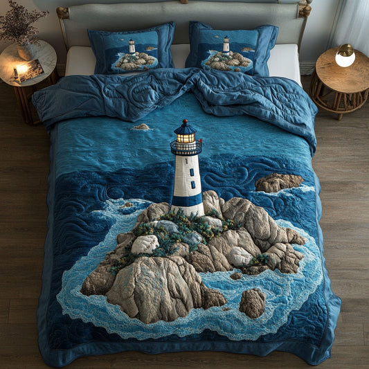 Ocean Beacon 3-Piece Quilted Bedding Set NCU0NT4700
