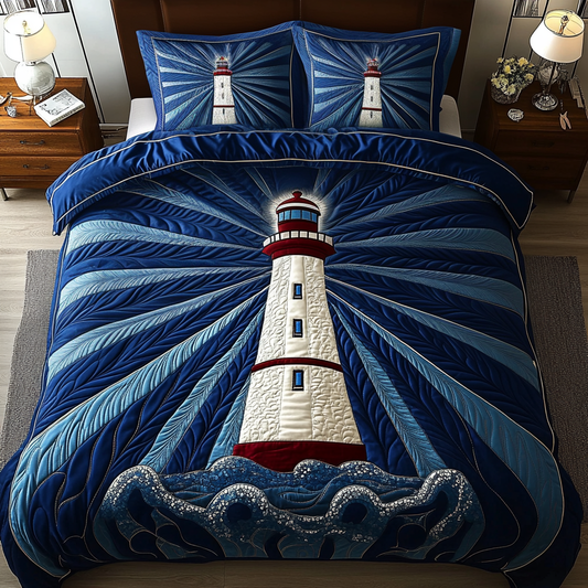 Ocean Beacon 3-Piece Quilted Bedding Set NCU0VH3022