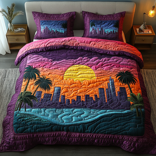 Ocean Bliss 3-Piece Quilted Bedding Set NCU0DK6773