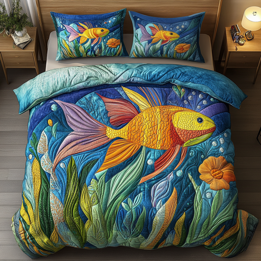 Ocean Bliss 3-Piece Quilted Bedding Set NCU0VH3267