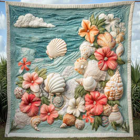 Ocean Bloom Quilted Blanket NCU0NT7260
