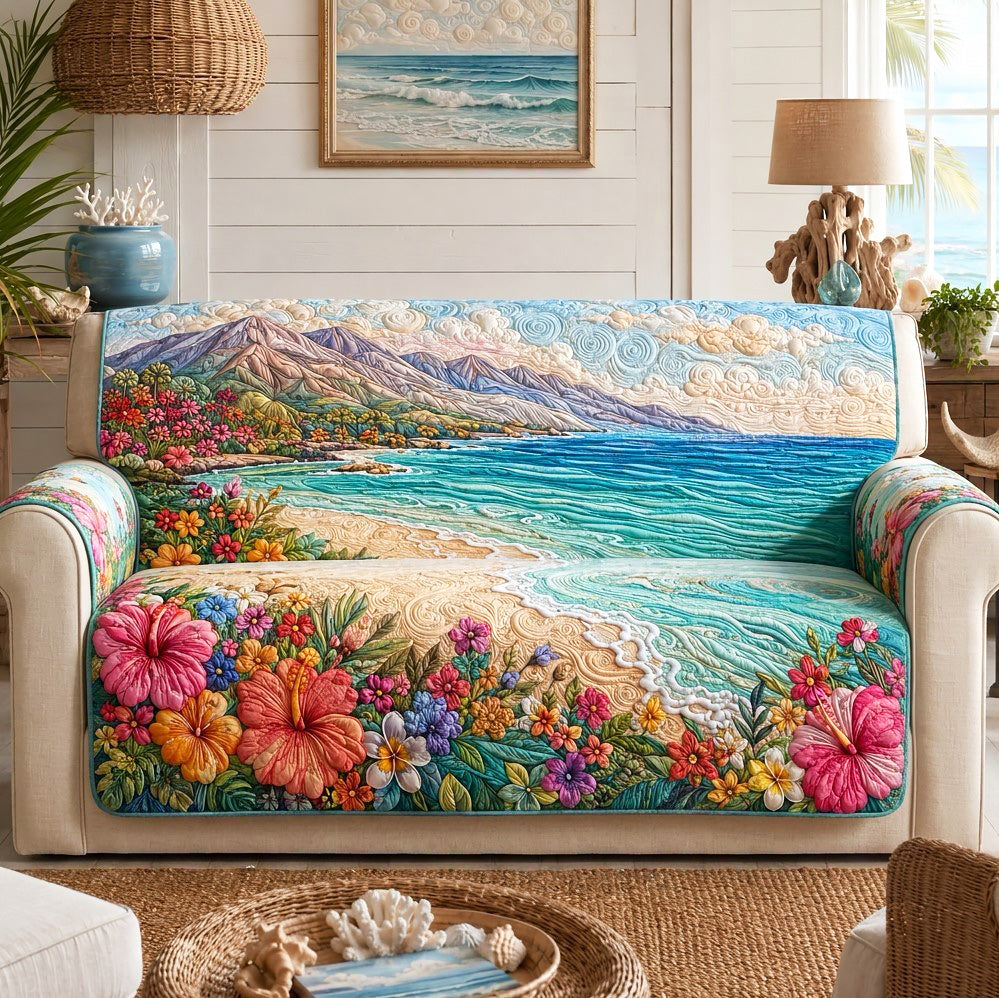 Ocean Blossom Quilted Sofa Cover NCU0TV1985