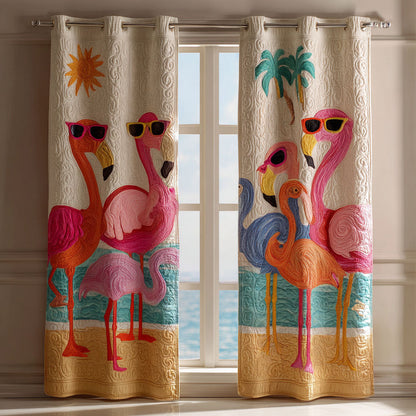 Ocean Blush Quilted Curtains NCU0PT10122