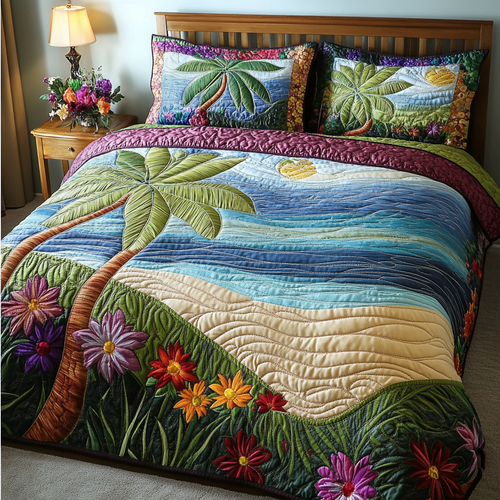 Ocean Breeze 3-Piece Quilted Bedding Set NCU0DK5968