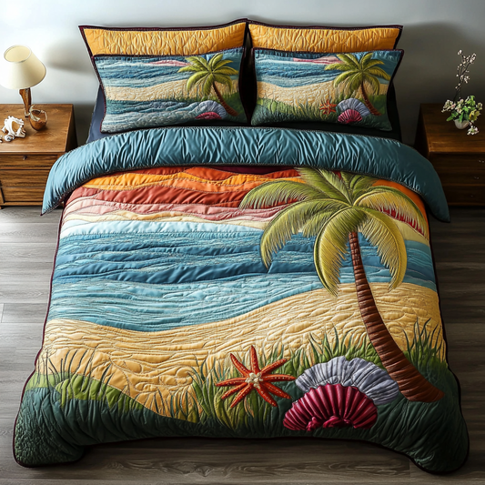 Ocean Breeze 3-Piece Quilted Bedding Set NCU0DK6015