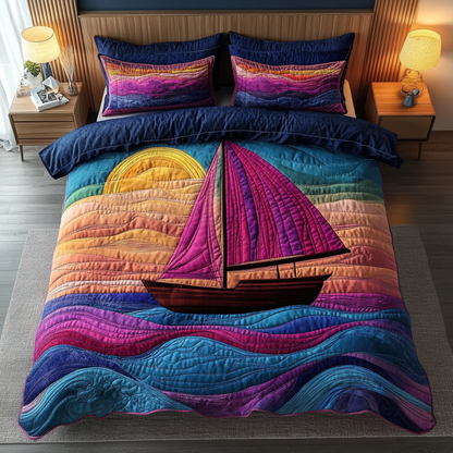 Ocean Breeze 3-Piece Quilted Bedding Set NCU0DK6094
