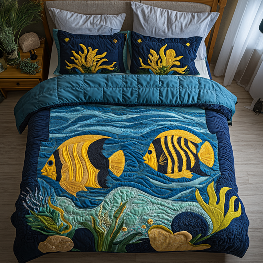Ocean Breeze 3-Piece Quilted Bedding Set NCU0DK6281