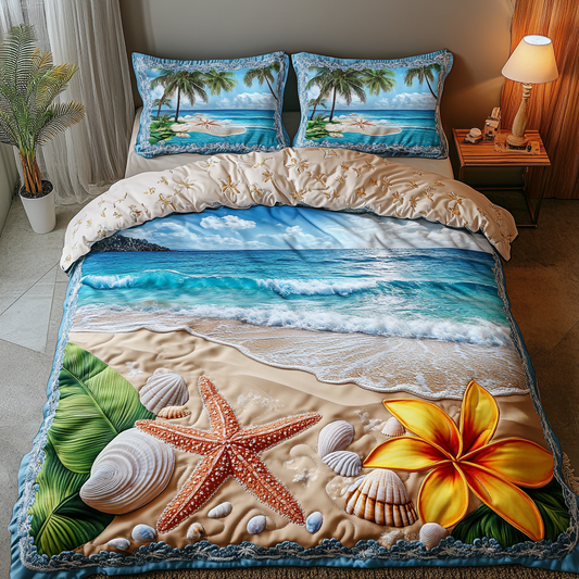 Ocean Breeze 3-Piece Quilted Bedding Set NCU0DK7534