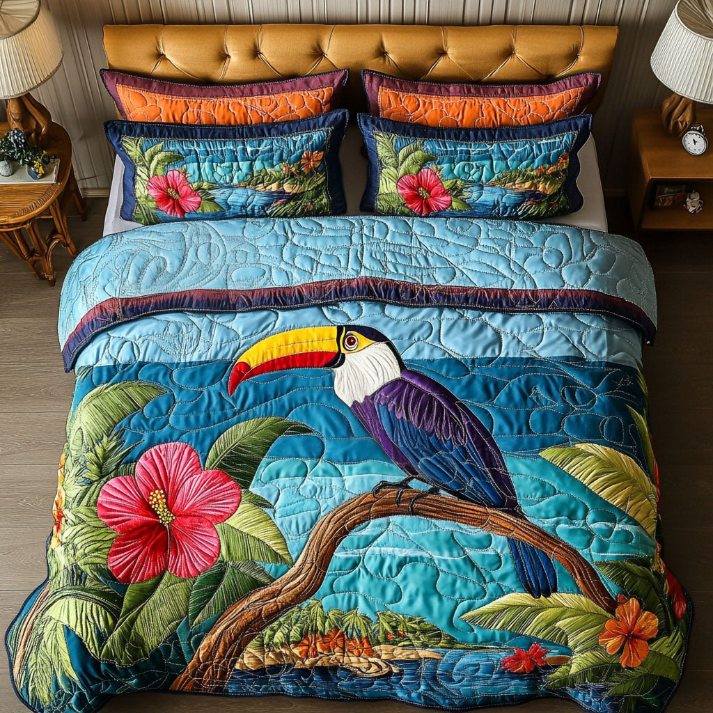 Ocean Breeze 3-Piece Quilted Bedding Set NCU0NT5265