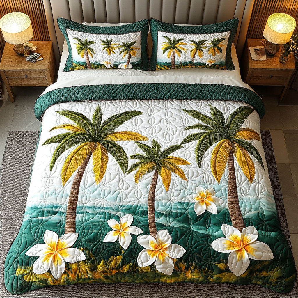 Ocean Breeze 3-Piece Quilted Bedding Set NCU0NT6899