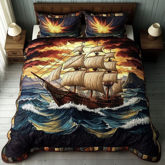 Ocean Breeze 3-Piece Quilted Bedding Set NCU0PT3583