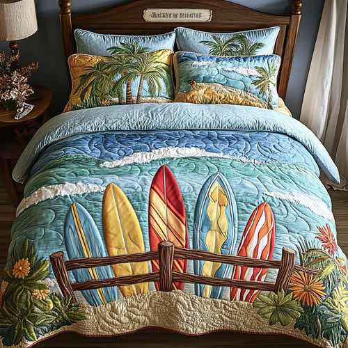 Ocean Breeze 3-Piece Quilted Bedding Set NCU0VH3837