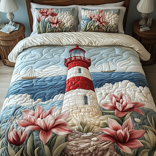 Ocean Breeze 3-Piece Quilted Bedding Set NCU0VH4573