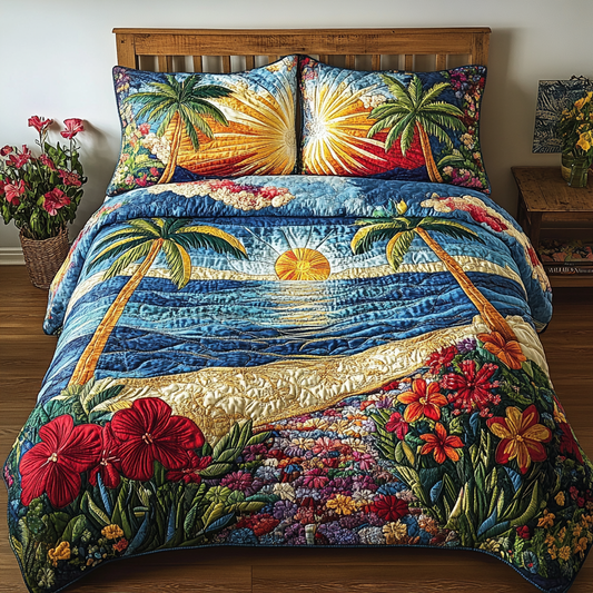 Ocean Breeze 3-Piece Quilted Bedding Set NCU0VL1867