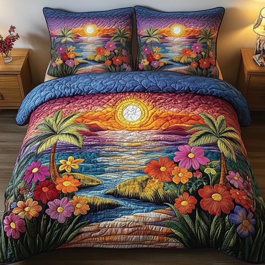 Ocean Breeze 3-Piece Quilted Bedding Set NCU0VL1875