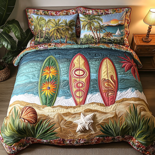 Ocean Breeze 3-Piece Quilted Bedding Set NCU0VL2052