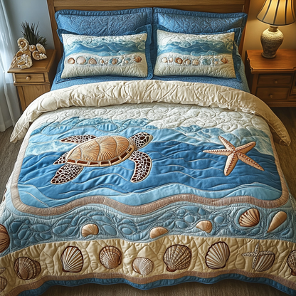 Ocean Breeze 3-Piece Quilted Bedding Set NCU0VL2354