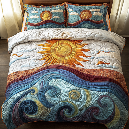 Ocean Breeze 3-Piece Quilted Bedding Set NCU0VL914