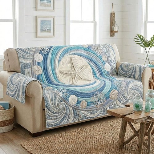 Ocean Breeze Haven Quilted Sofa Cover NCU0PT11791
