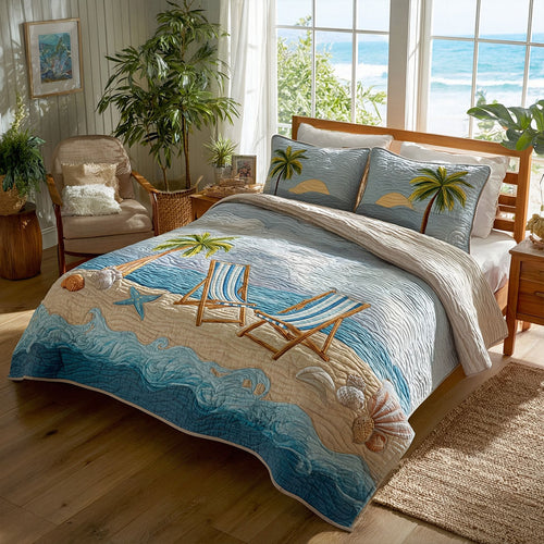 Ocean Breeze Lounger 3-Piece Quilted Bedding Set NCU0PT11655