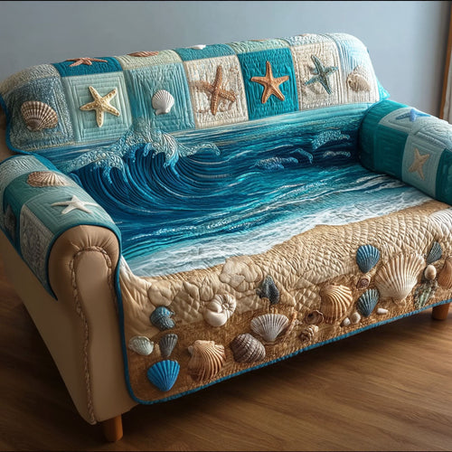 Ocean Breeze Quilted Sofa Cover NCU0TD2215