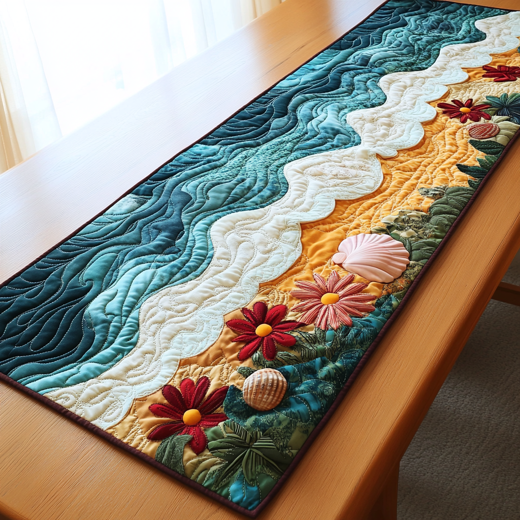 Ocean Breeze Quilted Table Runner NCU0DK5332