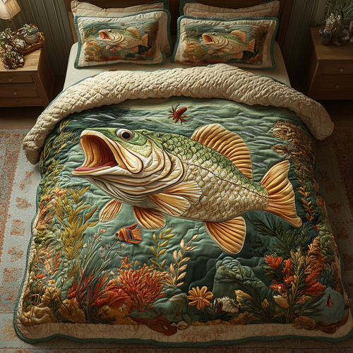 Ocean Call 3-Piece Quilted Bedding Set NCU0DK6523