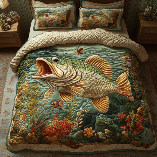 Ocean Call 3-Piece Quilted Bedding Set NCU0DK6523