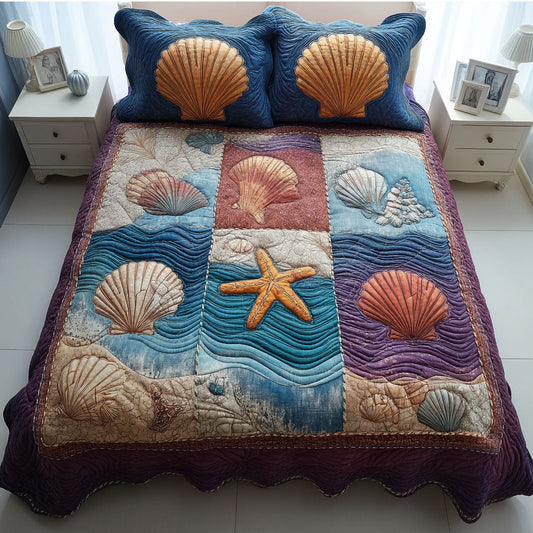 Ocean Calm 3-Piece Quilted Bedding Set NCU0TD2186