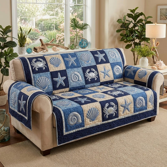 Ocean Charm Quilted Sofa Cover NCU0DV9509