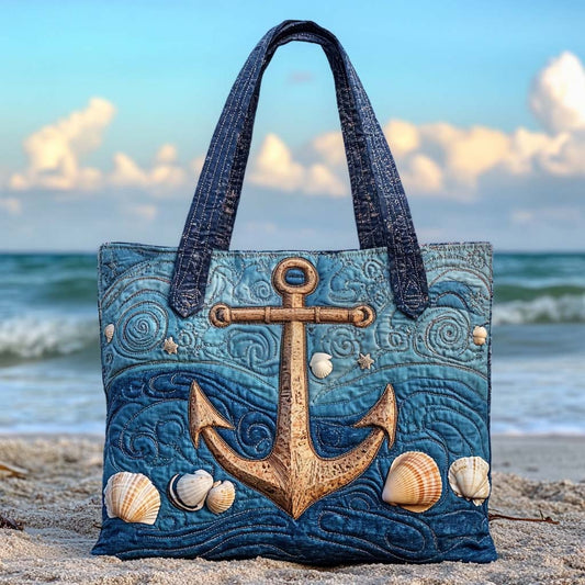 Ocean Charm Quilted Tote Bag NCU0NT9254