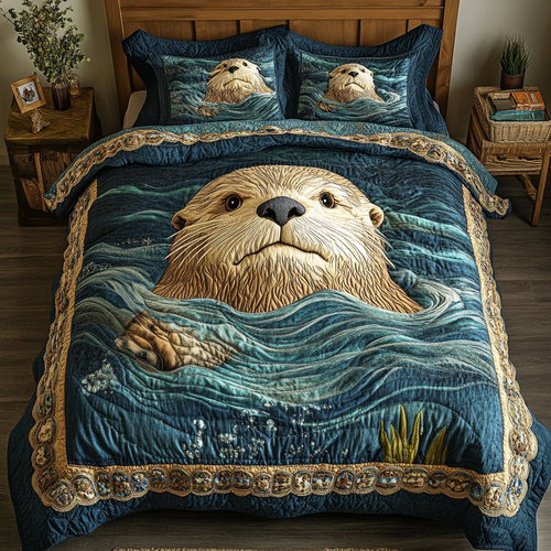 Ocean Cuddles 3-Piece Quilted Bedding Set NCU0DK5826