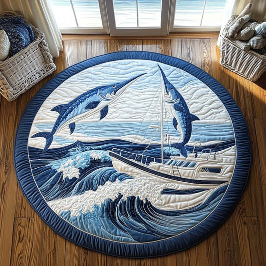 Ocean Dance Quilted Round Mat NCU0XD278
