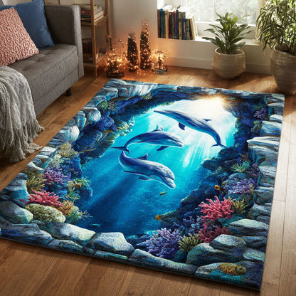 Ocean Dolphin Area Rug NCU0TD2433