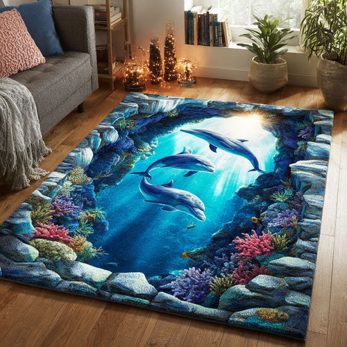 Ocean Dolphin Area Rug NCU0TD2433