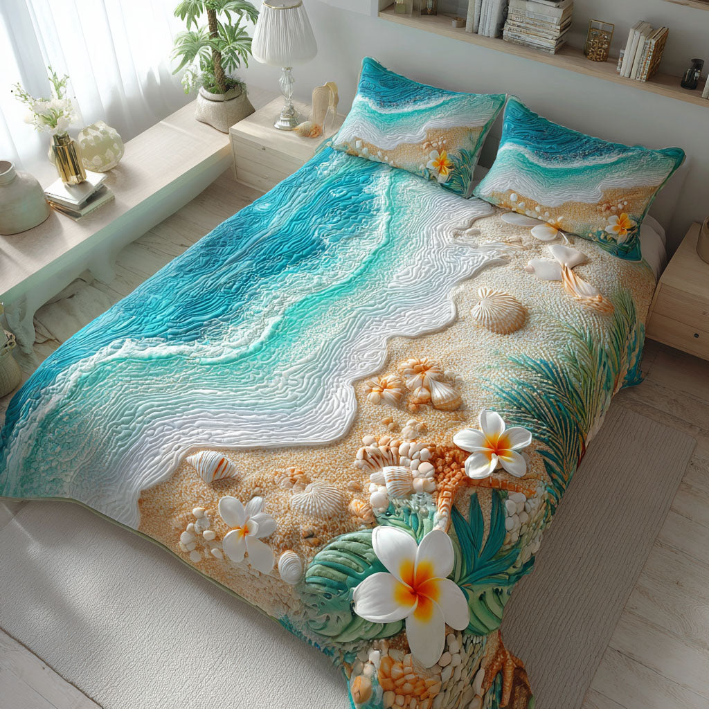 Ocean Dream 3-Piece Quilted Bedding Set NCU0NT12636