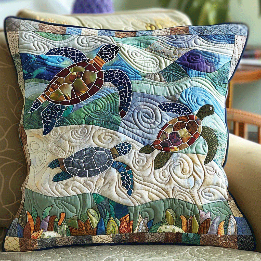 Ocean Dreams Quilted Pillow Case NCU0TL664