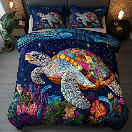 Ocean Drifter 3-Piece Quilted Bedding Set NCU0DK5014