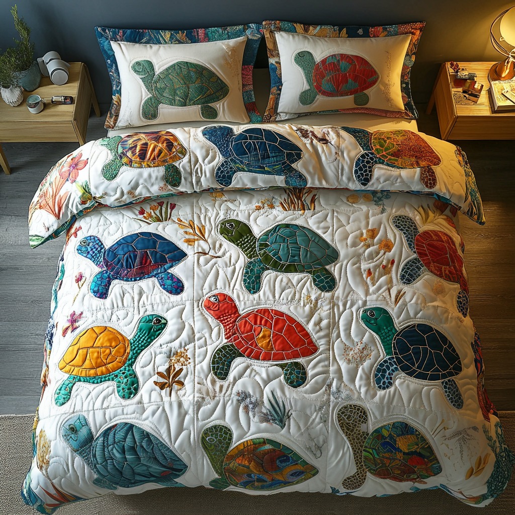 Ocean Drifters 3-Piece Quilted Bedding Set NCU0DV2524