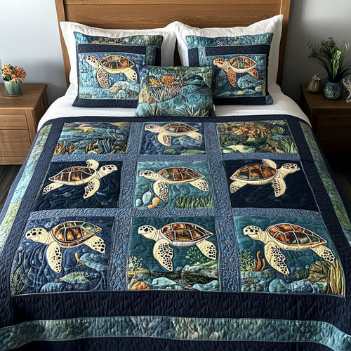 Ocean Embrace 3-Piece Quilted Bedding Set NCU0PT2403