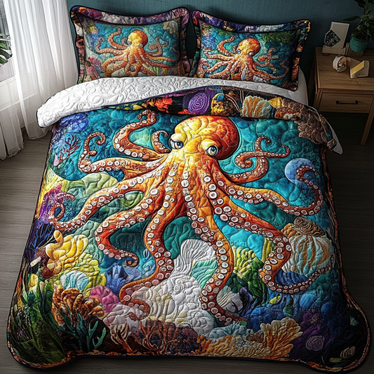 Ocean Embrace 3-Piece Quilted Bedding Set NCU0DV3759