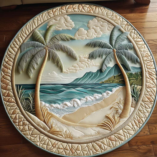 Ocean Embrace Quilted Round Mat NCU0NT7480