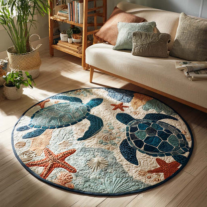 Ocean Embrace Quilted Round Mat NCU0TD031