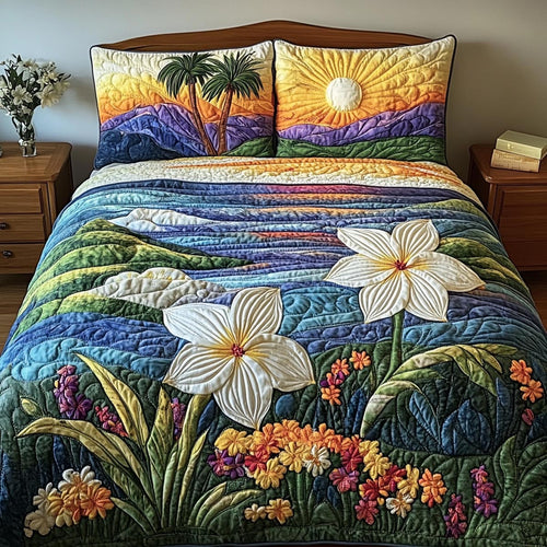 Ocean Escape 3-Piece Quilted Bedding Set NCU0DV9495