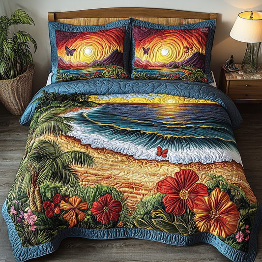 Ocean Escape 3-Piece Quilted Bedding Set NCU0VL1969
