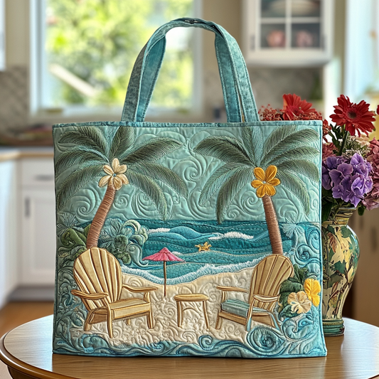 Ocean Escape Quilted Tote Bag NCU0VL2673