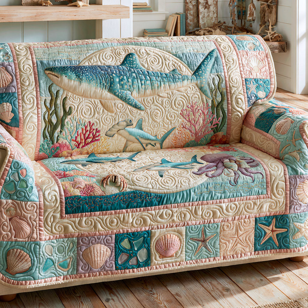 Ocean Expedition Quilted Sofa Cover NCU0PT11984